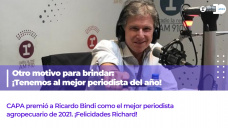 Otro motivo para brindar ¡Tenemos al mejor periodista del año! ¡Felicidades Richard!