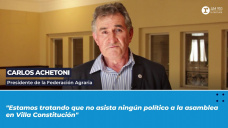 Carlos Achetoni, presidente de la Federación Agraria