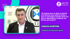 Carlos Achetoni, presidente de Federación Agraria