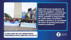 El reclamo de los yerbateros misioneros en el Obelisco de Bs As