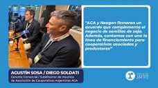 Agustín Sosa (gerente Comercial) y Diego Soldati (subdirector de insumos de Asociación de Cooperativas Argentinas ACA)