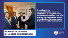 Victoria Villarruel en la sede de CONINAGRO
