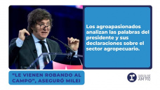 “Le vienen robando al campo”, aseguró Milei
