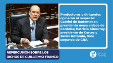 Repercusión sobre los dichos de Guillermo Franco