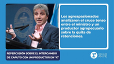 Repercusión sobre el intercambio de Caputo con un productor en “X”
