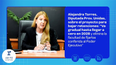 Alejandra Torres, Diputada Prov. Unidas, sobre el proyecto para bajar retenciones: “Va gradual hasta llegar a cero en 2028 y elimina la facultad de fijarlos conferida al Poder Ejecutivo”