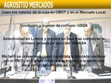 AM TV: Acentuada caída de valores en granos. Los negocios en Liniers, trabados por paro del SENASA