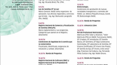 Jornada de actualización para profesionales en el tema semillas