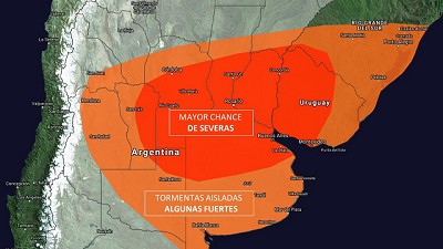 Informe por ocurrencia de chaparrones y tormentas de variada intensidad – vigende del 24/12 al 28/12