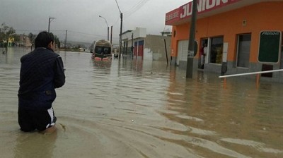 Graves daños provocó el temporal de lluvia en Comodoro Rivadavia