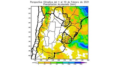 Perspectivas Agroclimáticas al 4/02/2021