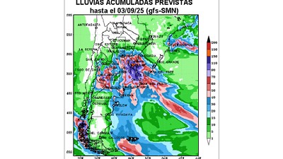 Agosto pluvial: lluvias duplicaron los valores normales y ponen en jaque la campaña agrícola - CCA/Agrositio
