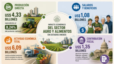 Uno de cada tres empleos en EE.UU. depende del sistema agroalimentario