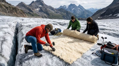 Lana de oveja para salvar glaciares: el experimento suizo que sorprendió a los científicos